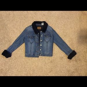 Levi Strauss Jean Jacket Black Collar